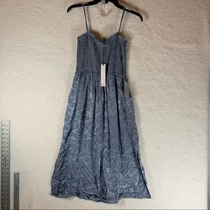 NWT NSR‎ Sara Smocked Spaghetti Strap midi dress small NWT 4726